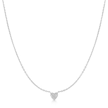Ania Haie Sterling Silver Pave Heart Necklace
