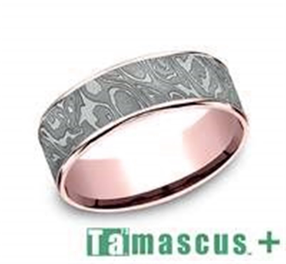 Tantalum  14Kt Gray  Yellow Ammara Stone Band