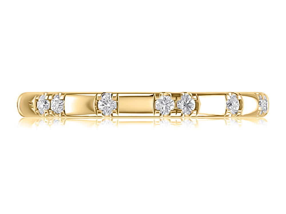 A.Jaffe 14Kt Yellow Gold Sparkle 0.16cttw Diamond Anniversary Band