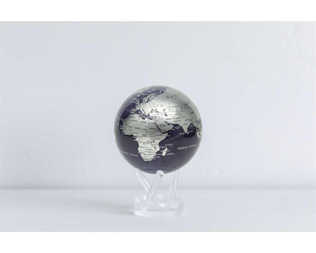 MOVA 4.5" Silver and Black Metallic Globe