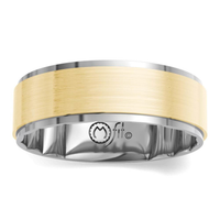 10Kt Yellow  White Gold 7mm M-FIT Band