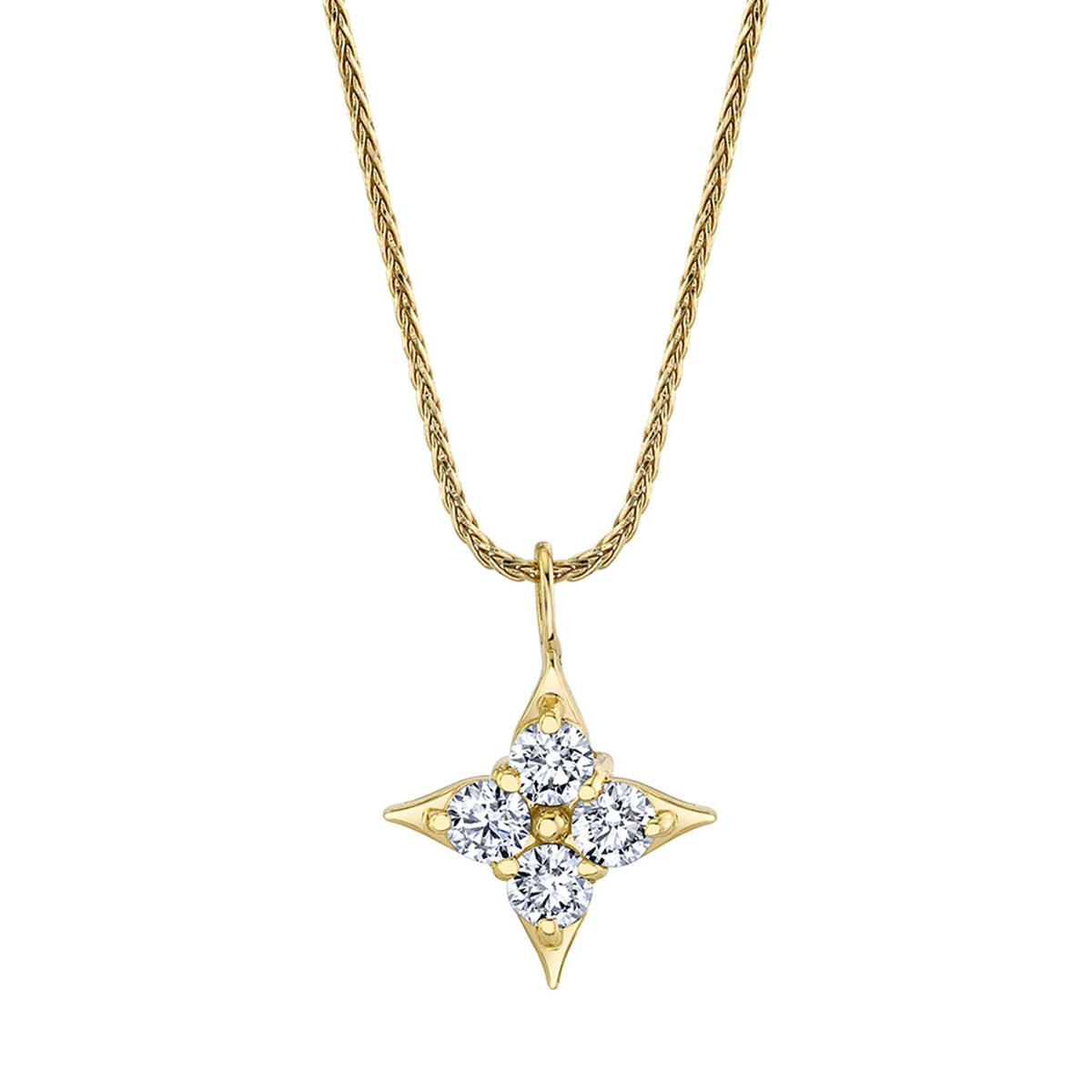 Star Of Hope 14Kt Yellow Gold Pendant With .50cttw Natural Diamonds