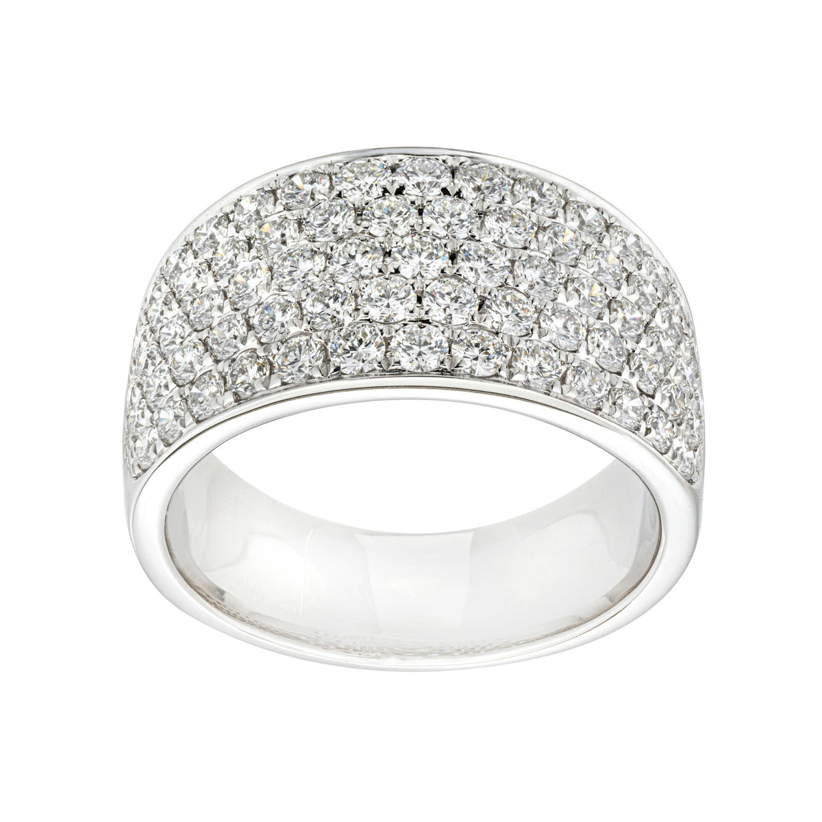 14Kt White Gold Classic Fashion Fashion Ring With 1.50cttw Natural Diamonds