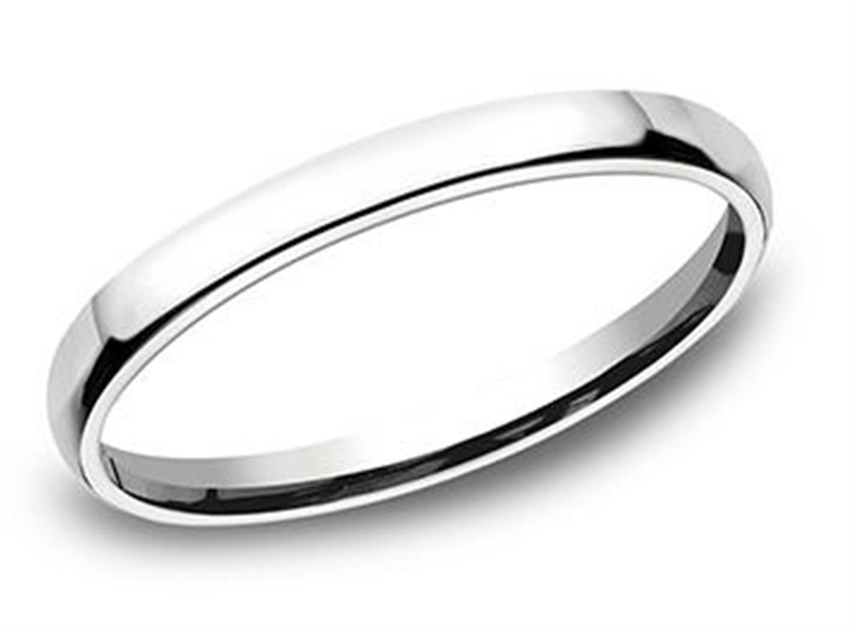 14Kt White Gold 2.5mm Heavy Euro-Comfort Fit Band