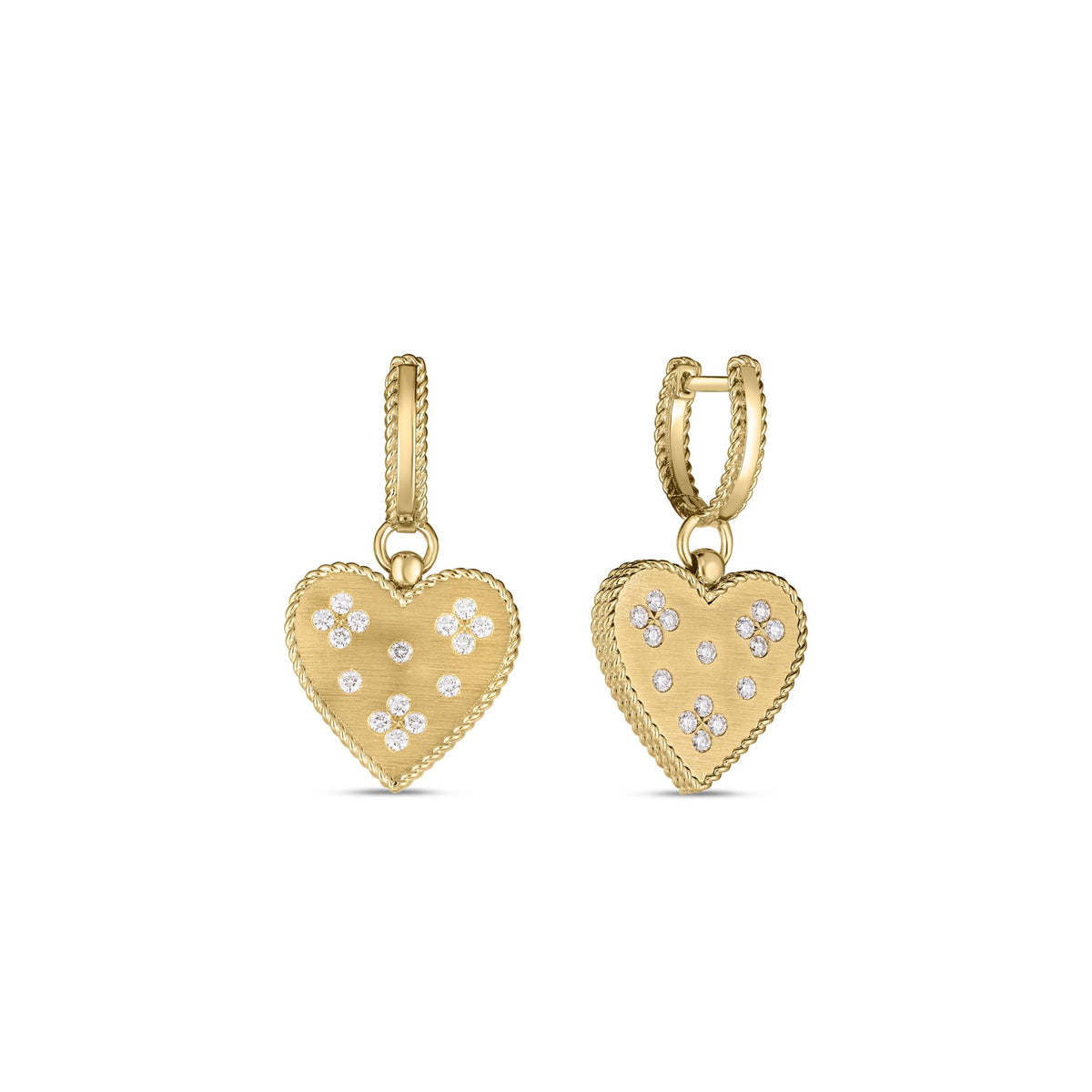 Roberto Coin 18Kt Yellow Gold Venetian Princess Heart Drop Earrings