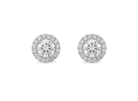 14Kt White Gold Classic Stud Earrings With 2.00cttw Lab-Grown Diamonds