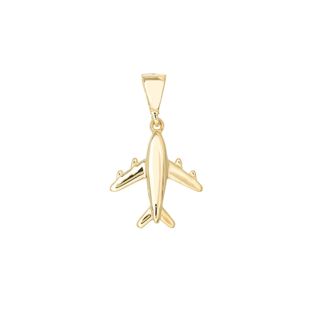 14Kt Yellow Gold Airplane Pendant