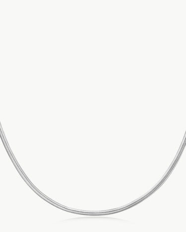 Ania Haie 15" Flat Snake Chain in Sterling Silver with 3" Extender