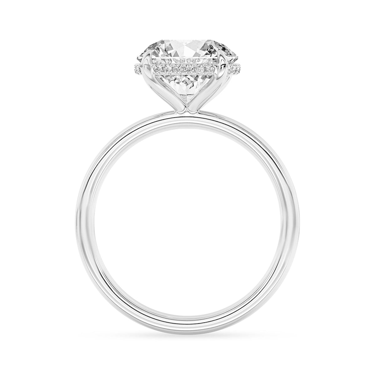 Lasker's Big Rocks Collection 14Kt White Gold Ring With 3.03ct Lab-Grown Diamond Center