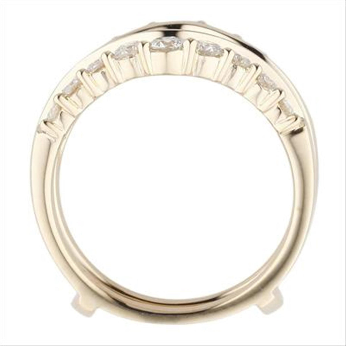 18Kt Yellow Gold Insert Guard / Wrap Insert Guard Ring With 1.06cttw Natural Diamonds