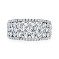 18Kt White Gold Classic Fashion Fashion Ring With 2.00cttw Natural Diamonds