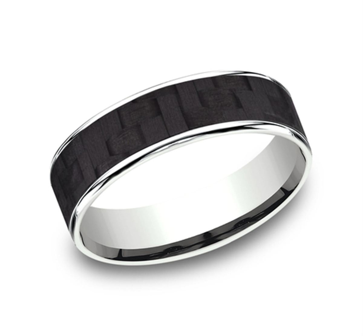 14Kt Black  White Ammara Stone Band