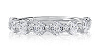 A. Jaffe Shared Prong Bright Polished Anniversary Band with 0.95cttw Natural Diamonds