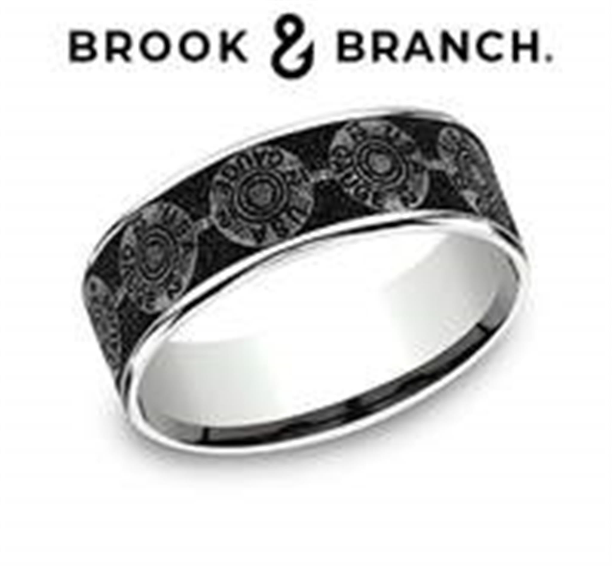 Brook  Branch 14Kt White Gold And Tantalum Band