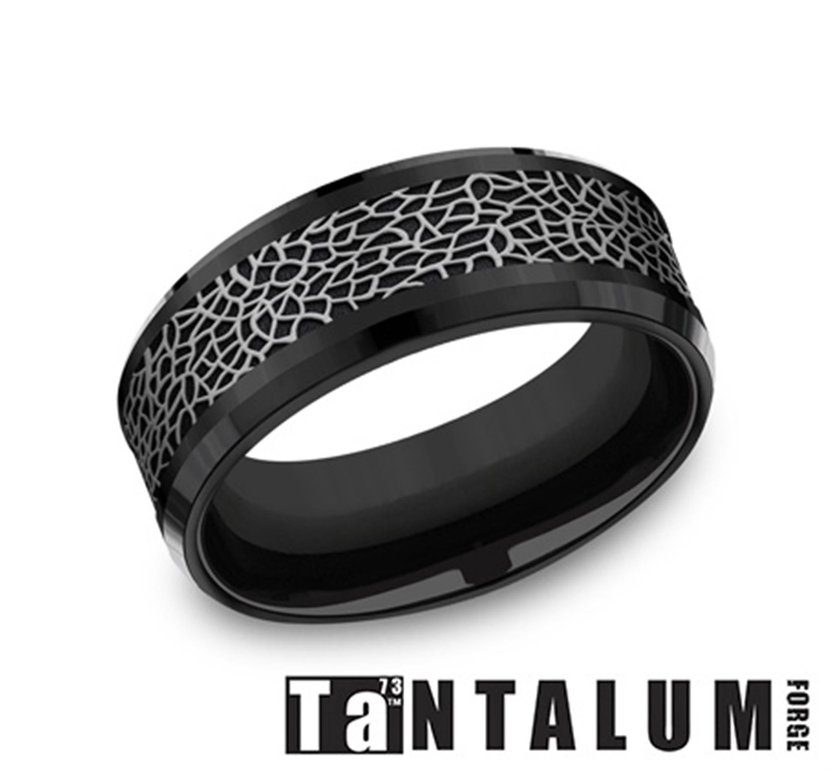 Tantalum Engraved Wedding Band