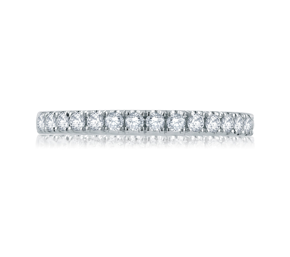 A.Jaffe Classic 0.15cttw Diamond Anniversary Band in 14Kt White Gold