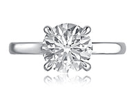 A. Jaffe Round Solitaire Engagement Ring in 14K White Gold