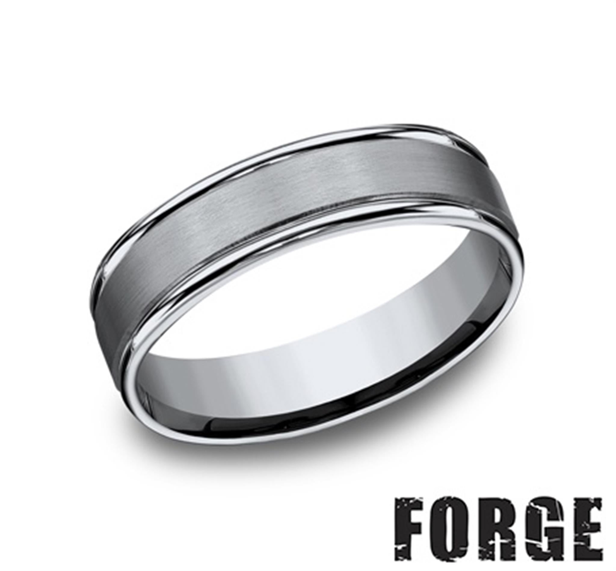 Titanium Gray Engraved Wedding Band