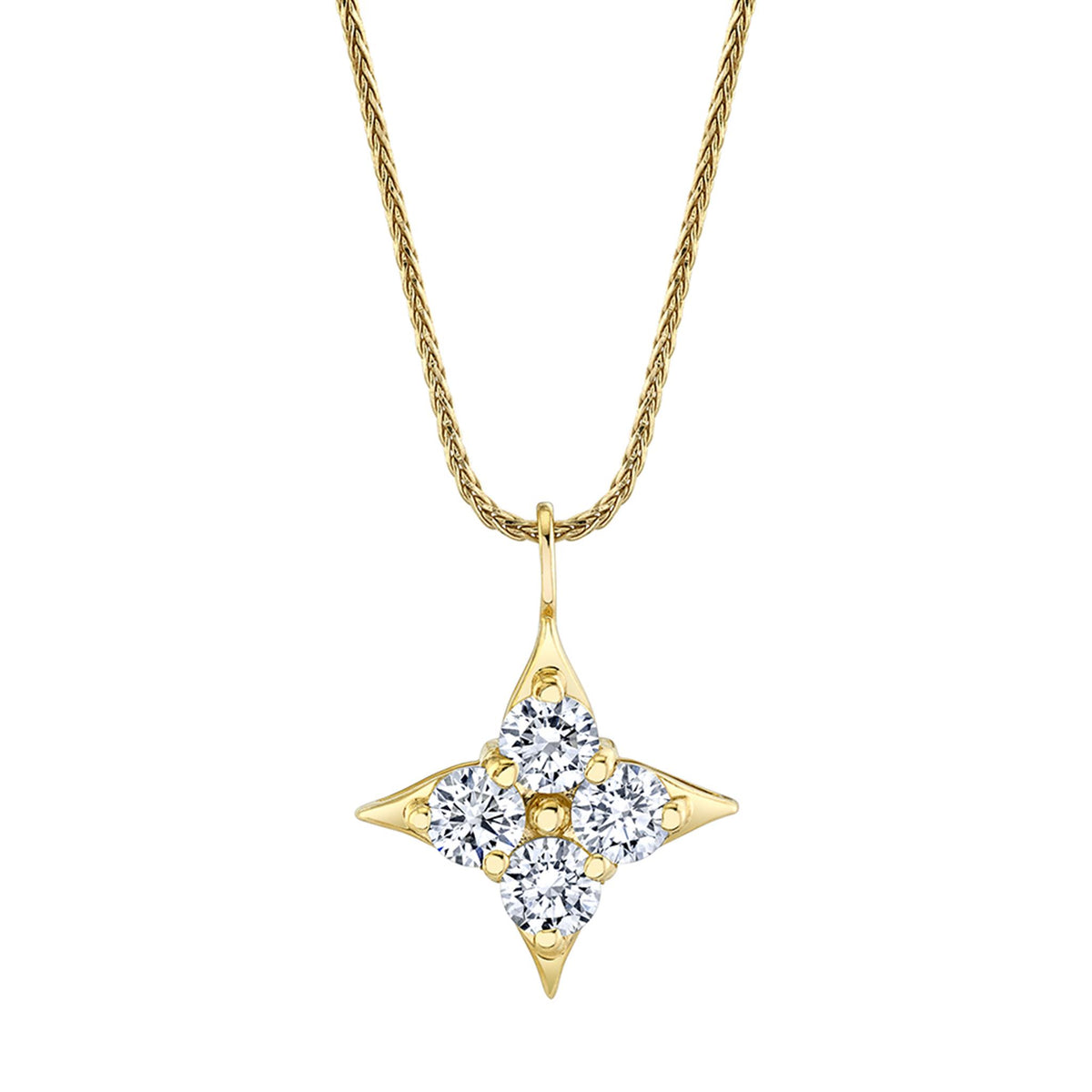 Star Of Hope14Kt Yellow Gold Pendant With 1.50cttw Natural Diamonds