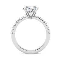 Pure Lasker Platinum Collection 2.5mm Galaxy Ring Mounting  - Round Center Stone Sold Separately