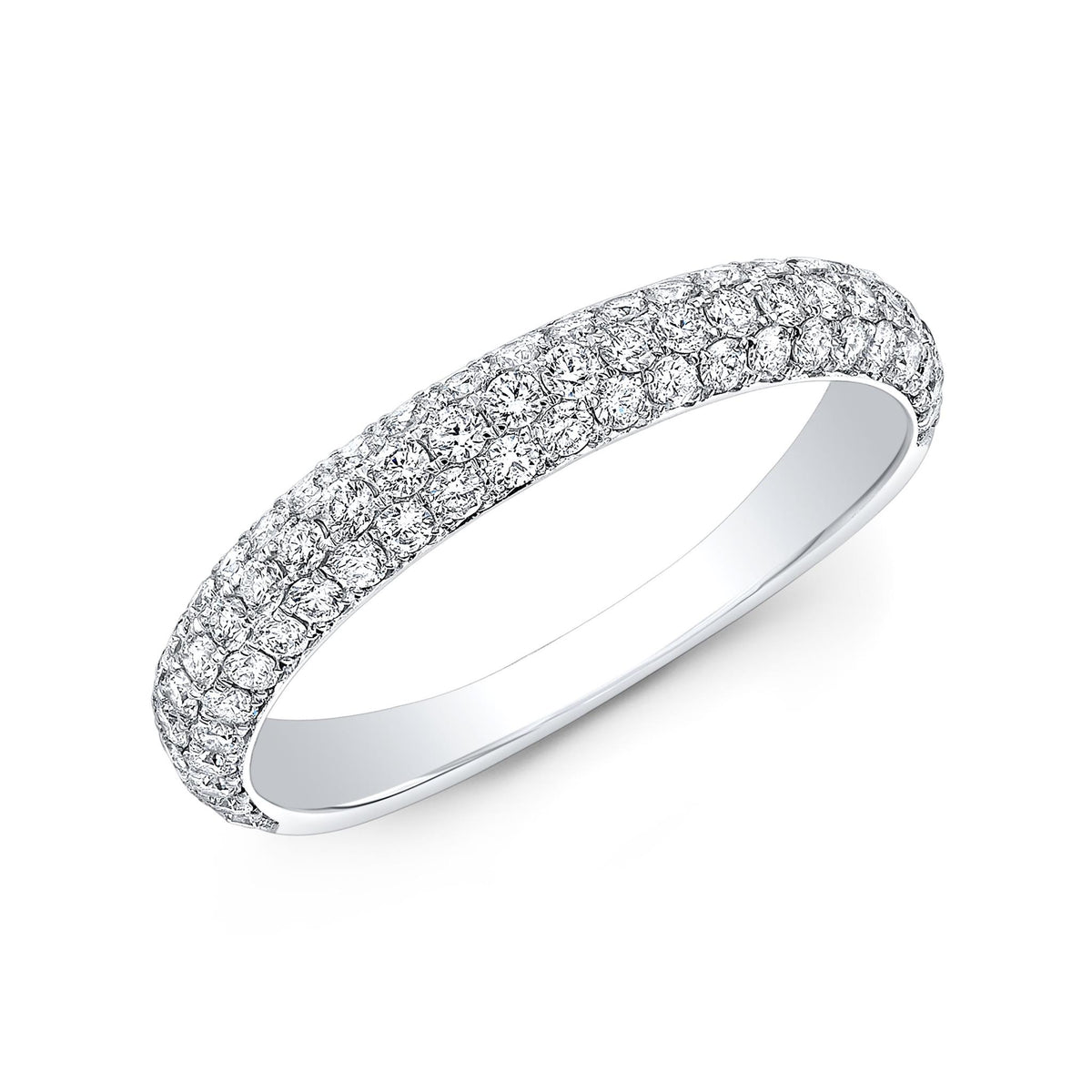 18Kt White Gold Stackable Wedding Ring With 0.29cttw Natural Diamonds