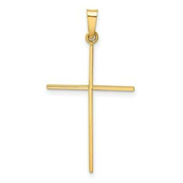 14KtYellow Gold Stick Cross Pendant