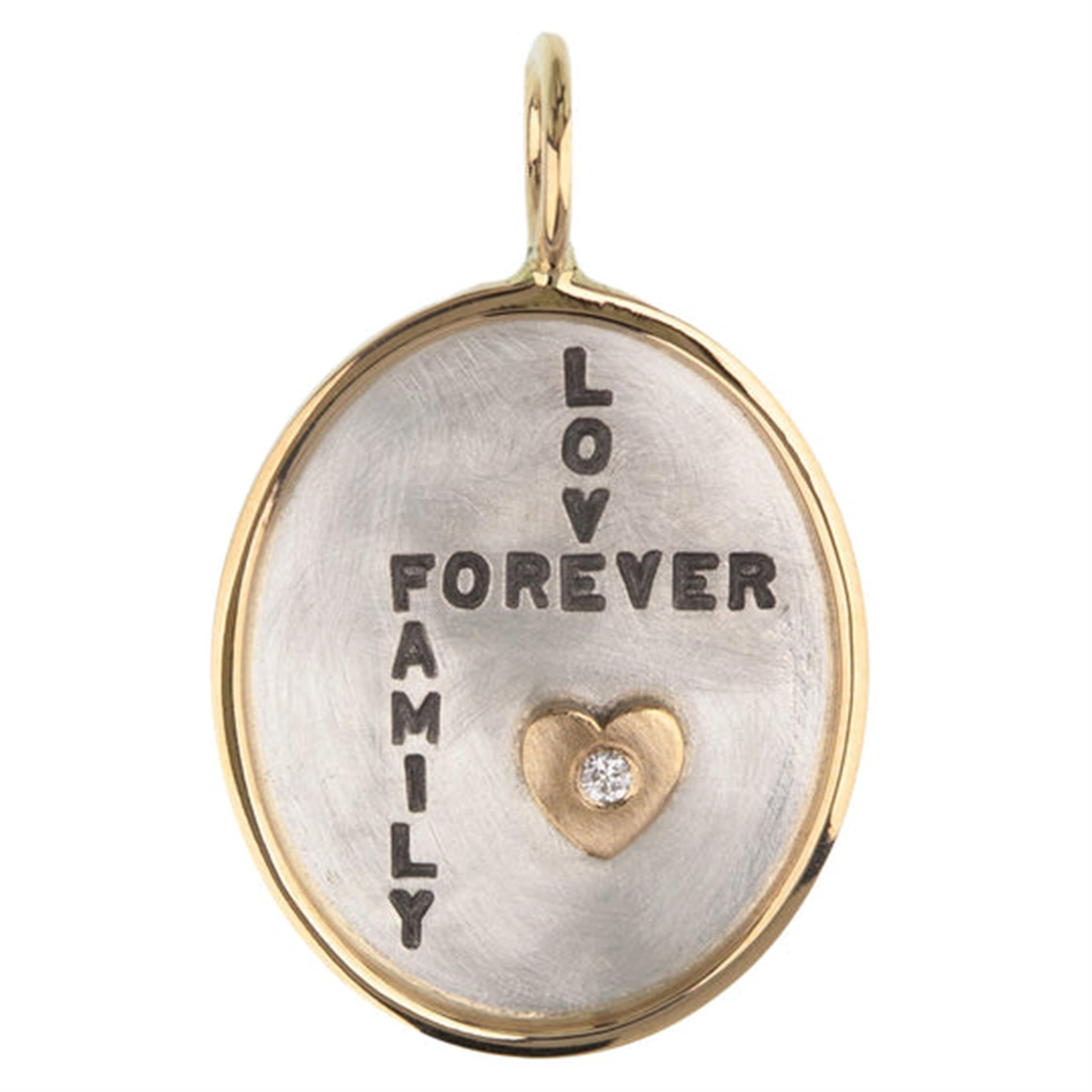 Heather B. Moore Sterling and 14Kt Gold Forever Family Pendant