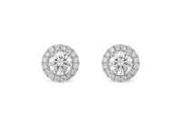 14Kt White Gold Classic Stud Earrings With 2.00cttw Lab-Grown Diamonds