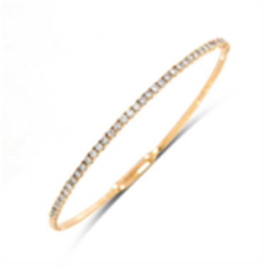 14Kt Yellow Gold Flex 1cttw Diamonds Bangle Bracelet