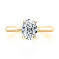 A. Jaffe Hidden Halo Solitaire Engagement Ring in 14K Yellow Gold