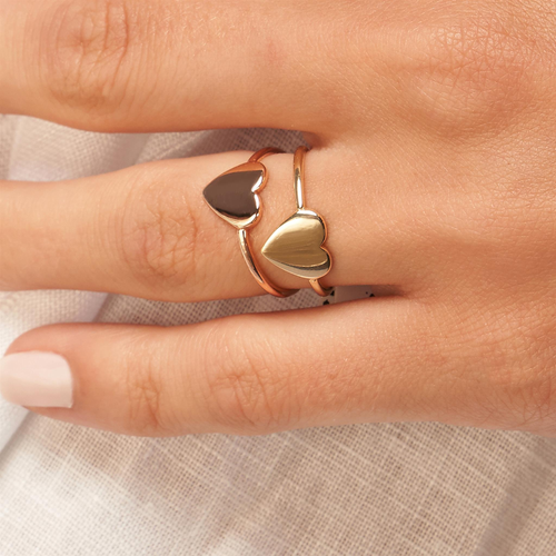 14Kt Yellow Gold Heart Fashion Ring