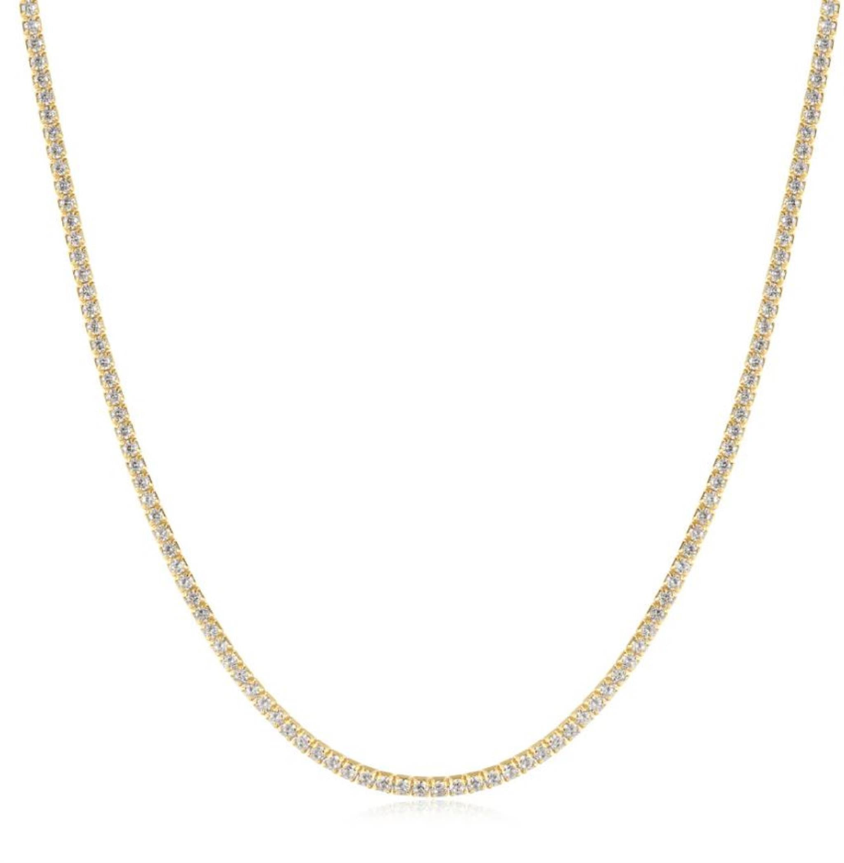 Ania Haie Pave Necklace in 14Kt Yellow Gold Overlay with 2mm Cubic Zirconia