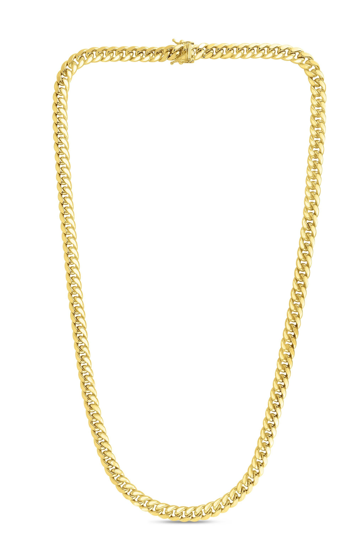 26" 10K Yellow Gold 7.2mm Classic Miami Cuban Chain