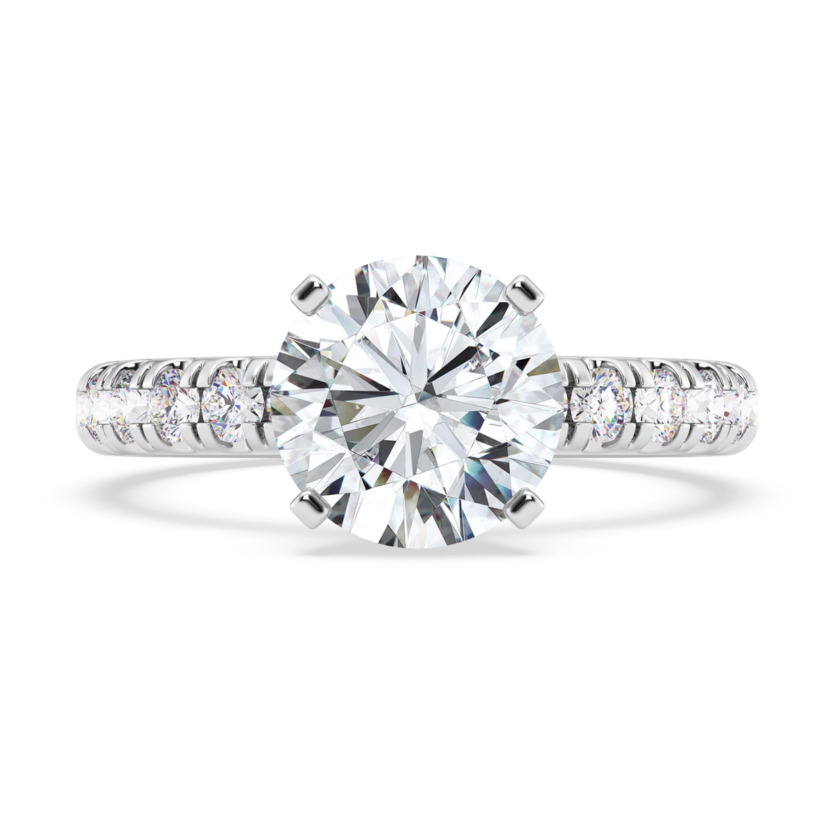 Pure Lasker Platinum Collection 2.5mm Galaxy Ring Mounting  - Round Center Stone Sold Separately