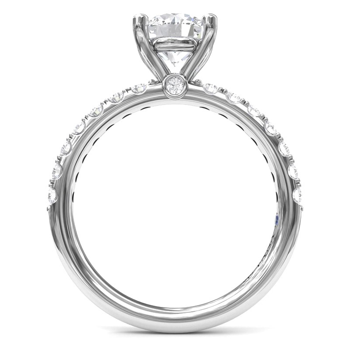 14Kt White Gold Classic Engagement Ring With 1.02ct Natural Center Diamond