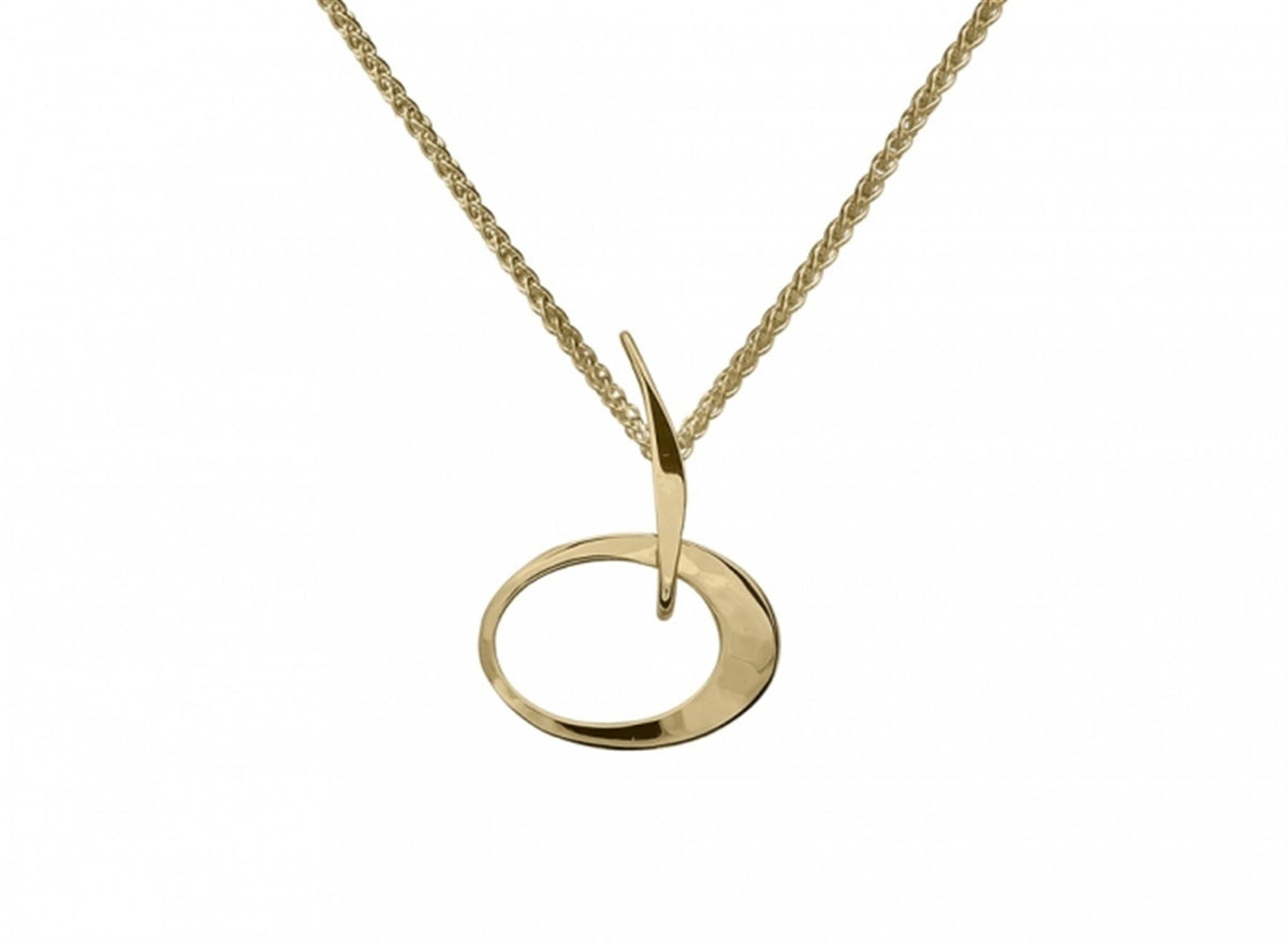 E.L. Designs Gold Petite Elliptical Necklace