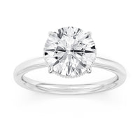 Lasker's Big Rocks Collection 14Kt White Gold Ring With 3.03ct Lab-Grown Diamond Center