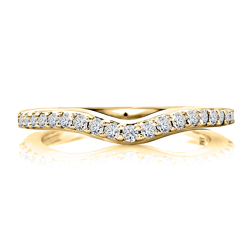 A.Jaffe Contour 0.25cttw Diamond Anniversary Band in 14Kt Yellow Gold
