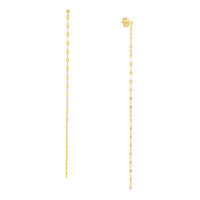 14Kt Yellow Gold Hammered Frzentina Dangle Earrings