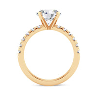 14Kt Yellow Gold 2.5mm Galaxy Mounting  Ring With 0.45cttw Natural Diamonds