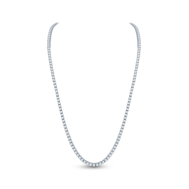 14Kt White Gold Petite Tennis Necklace in 16" (+ 2" Extender) with 5.50Cttw Lab-Grown Diamonds (F/G - VS1/VS2)