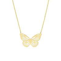 14K Yellow Gold Butterfly Pendant