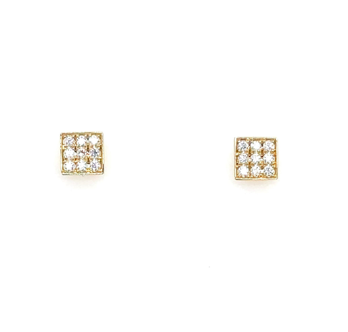 14Kt Yellow Gold Classic Stud Earrings 0.25cttw Natural Diamonds