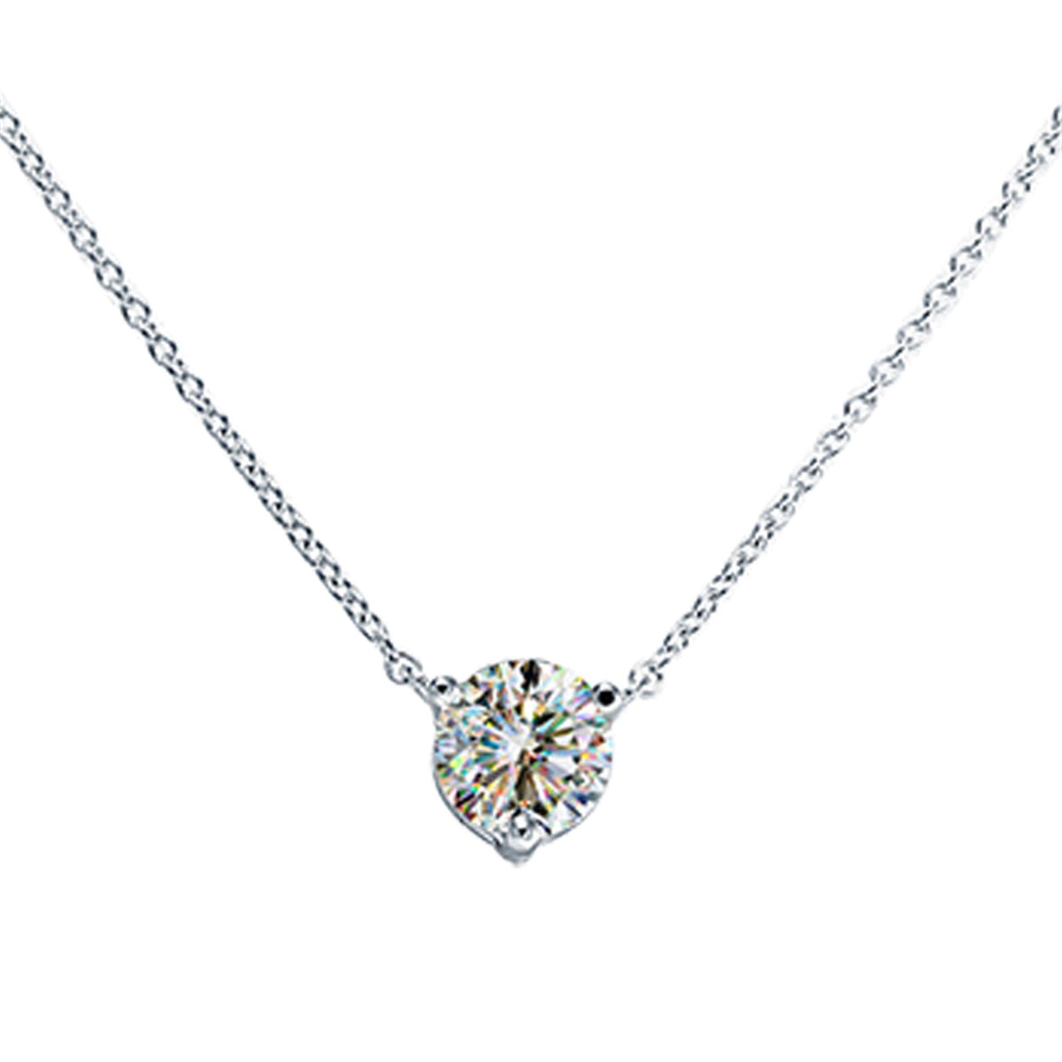 Facets Of Fire One & Only Solitaire Pendant With .70ct Round Natural Diamond