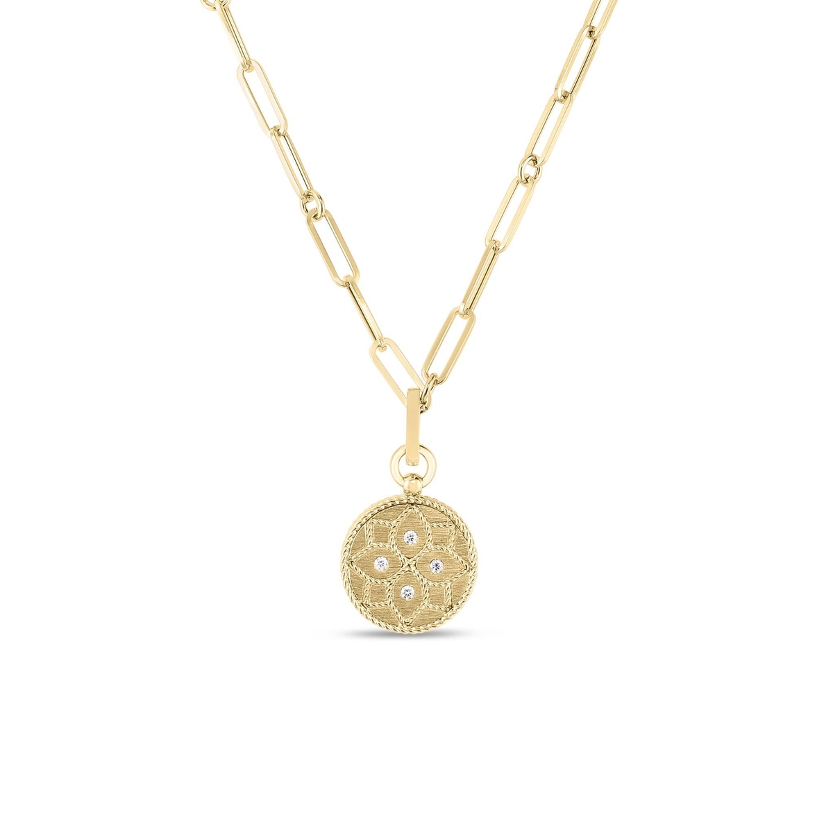 Roberto Coin 18Kt Yellow Gold Small Venetian Princess Medallion Pendant