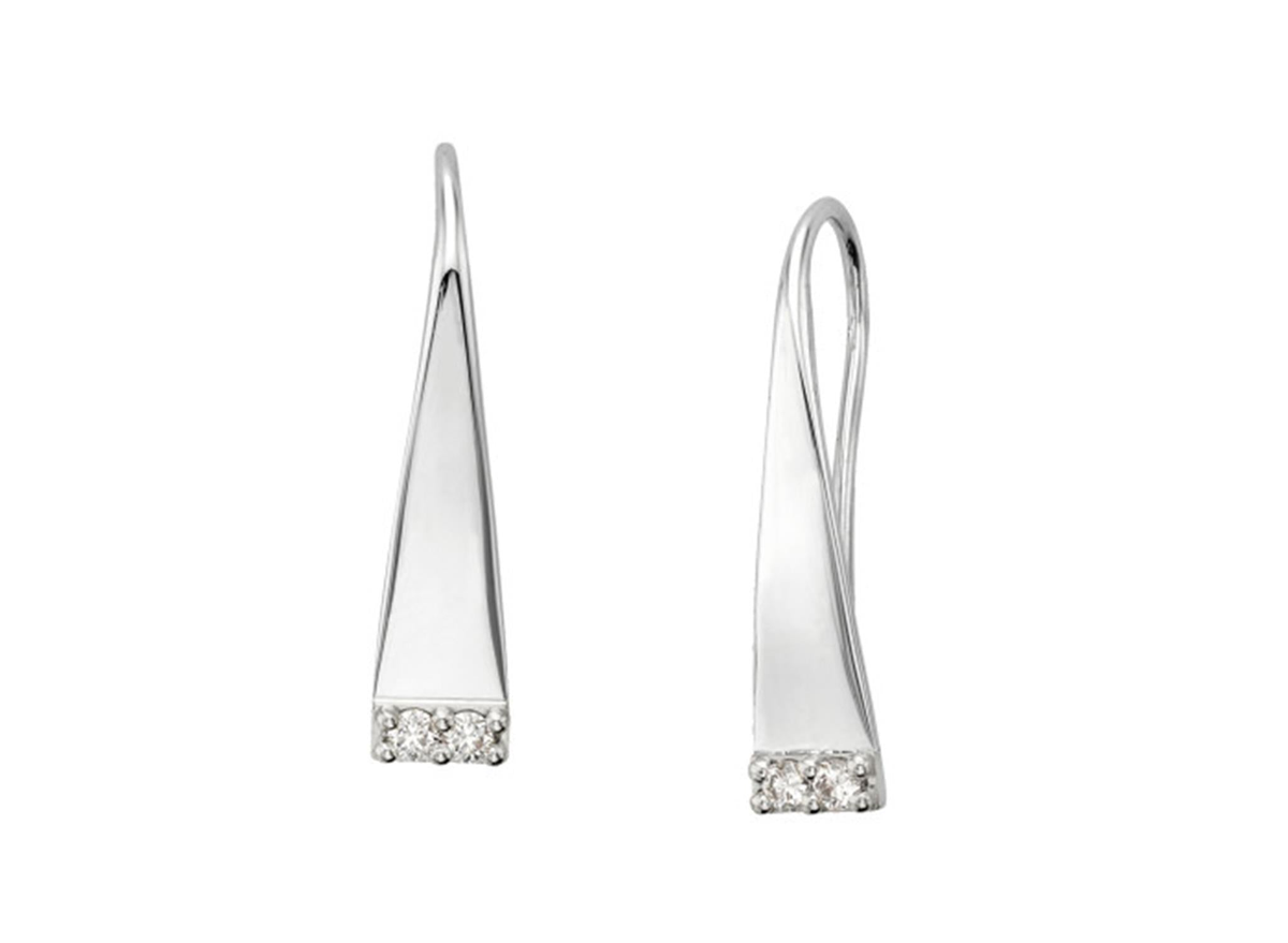 E.L Designs Sashay Sparkle Earrings in Sterling Silver with 4.08cttw Natural Diamonds (Color G-H, Clarity SI1)