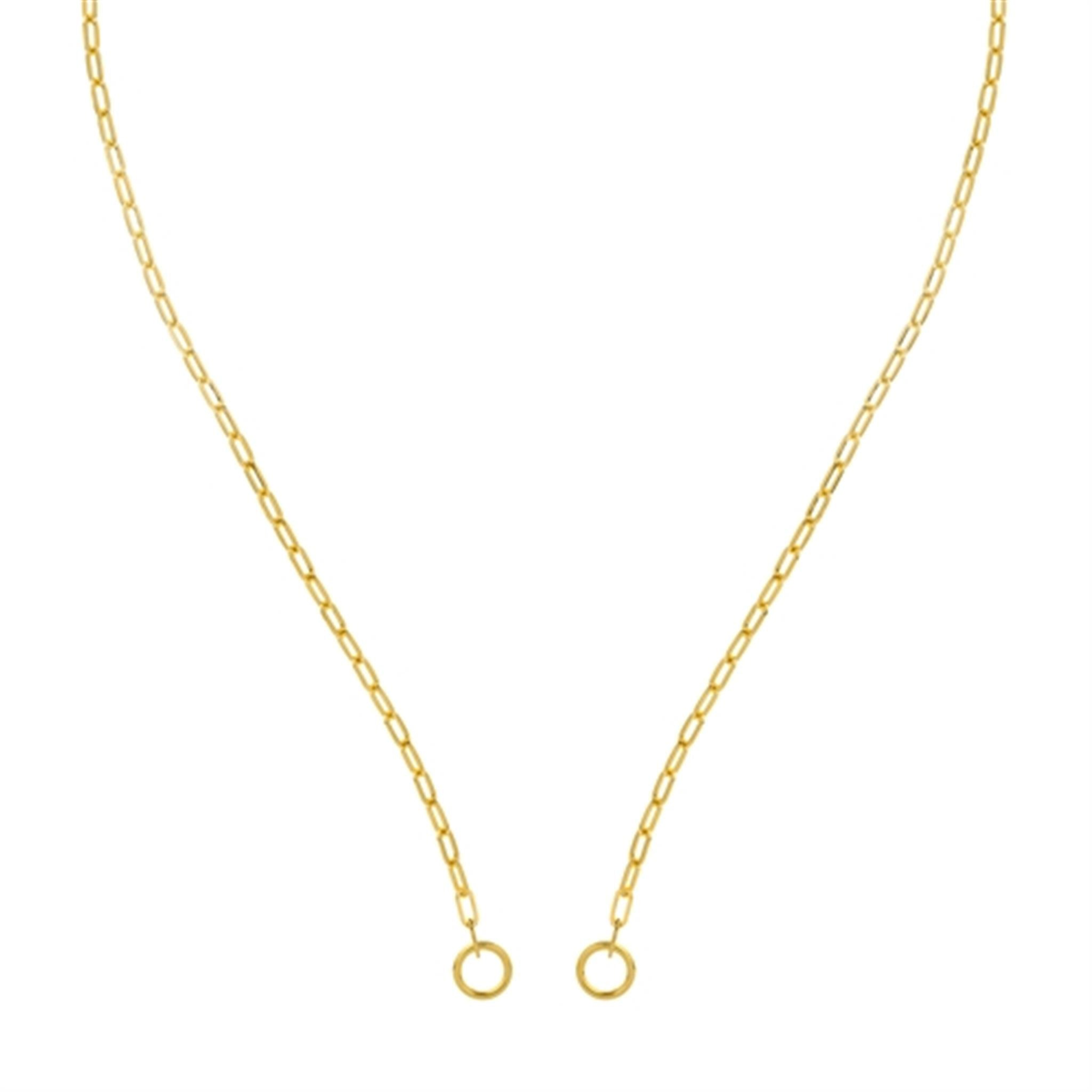 14Kt Yellow Gold Open Paperclip Chain