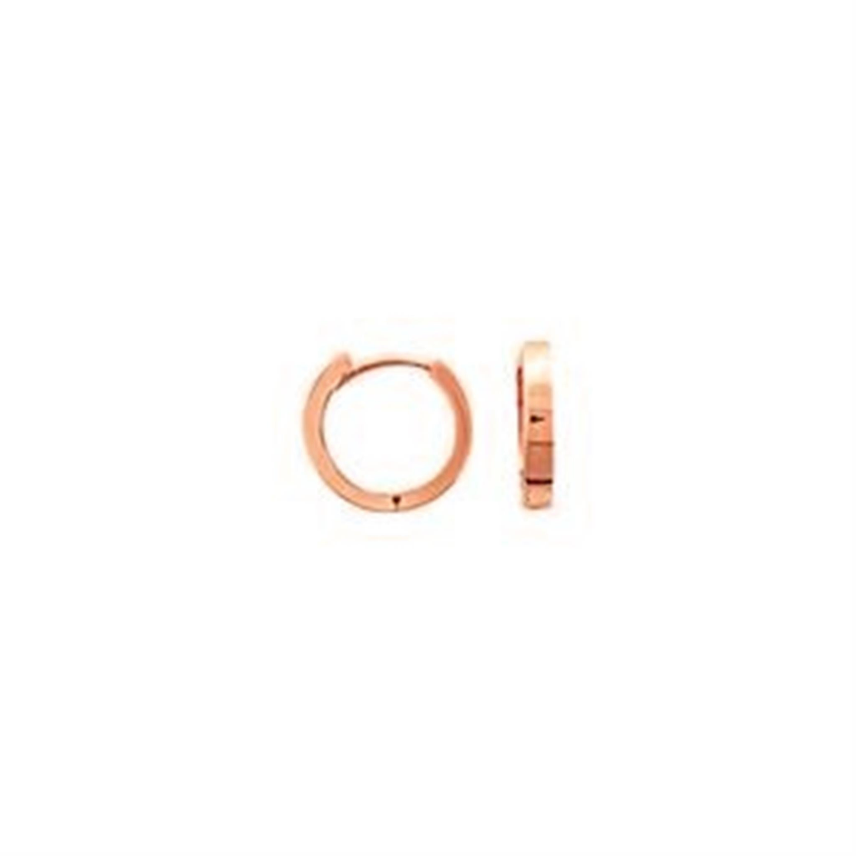 14Kt Rose Gold Round Hoop Earrings