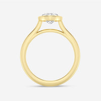 14kt Yellow Gold Bezel Set Solitaire Ring With 2ct Oval Lab-Crafted Diamond