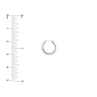 14Kt White Gold Round Hoop Earrings